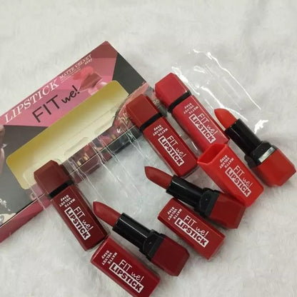 Fitme High Pigmented Velvet Matte Lipstick Set - Pack of 6