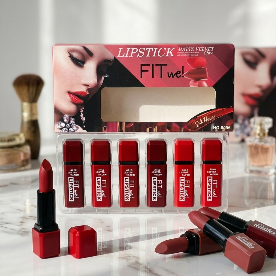 Fitme High Pigmented Velvet Matte Lipstick Set - Pack of 6
